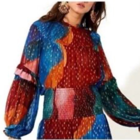 Oliphant Tuckernuck Metallic Multicolor Balloon Top - Size Small - Picture 1 of 8